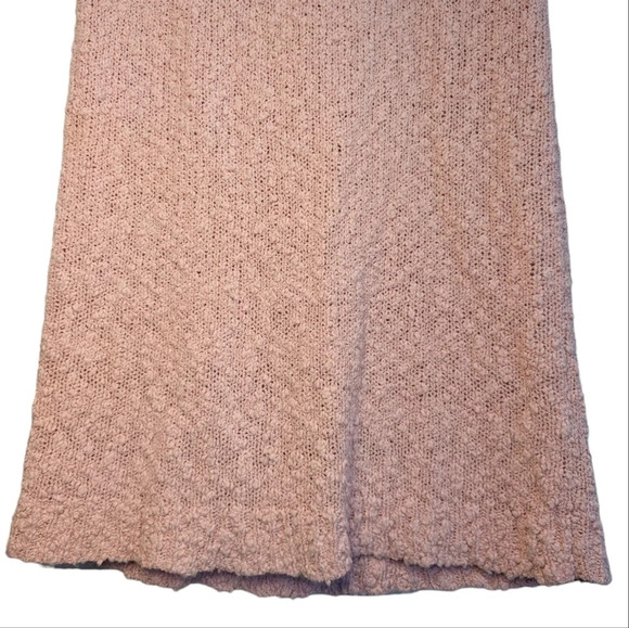 Vintage 80s Partners by Mervyns Pink Knit Sweater Dress Textured Midi Small - Picture 13 of 13
